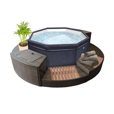 NetSpa Octopus Outdoor Whirlpool 4-6 Personen inkl. 5 teilige Umrandung - Bild 1 von 4