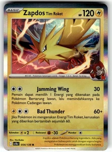 Pokemon Presence of Champions Card 054/138 Team Rocket's Zapdos Holofoil - Picture 1 of 4