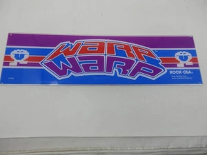 Insegna originale Warp Warp Rock-Ola Namco Marquee Arcade 1981 - Foto 1 di 5