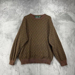 Vintage Bobby Jones Sweater Mens Large Brown Wool Golf Designer Made In Italy - Picture 1 of 11