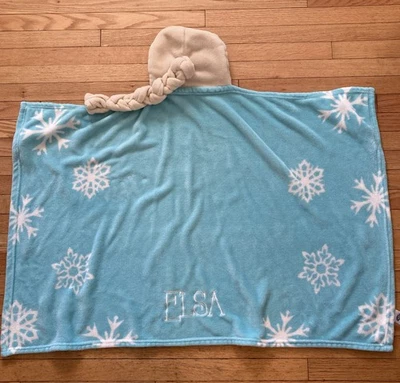 Disney Frozen Princesa Elsa Niño Personaje Talla Única Acurrucarse Bata con Capucha Trenza Foto 1 de 4