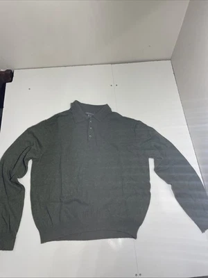 Suéter Saks Fifth Avenue Para Hombre Grande Marrón 100% Cachemira Diseñador Foto 1 de 4