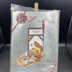 Something Special, “MANGER” Counted Cross Stitch Stocking Kit #50355, New - Picture 1 of 6