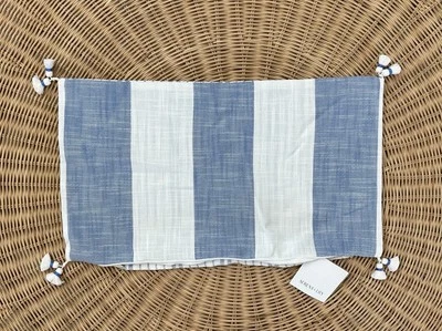 NUEVA Funda de Almohada Exterior Serena & Lily Bay Rayas (12”x21”)-Azul Francés Foto 1 de 2