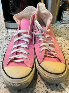 USA PINK CONVERSE ALL STAR CHUCK Taylor HI Vintage Größe 10,5 HERREN Blue Label - Bild 1 von 10