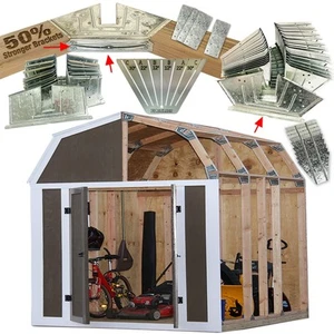 EZBUILDER 50 Structurally Stronger Truss Design Easy Shed Kit Builds 6in–14in... - Picture 1 of 8
