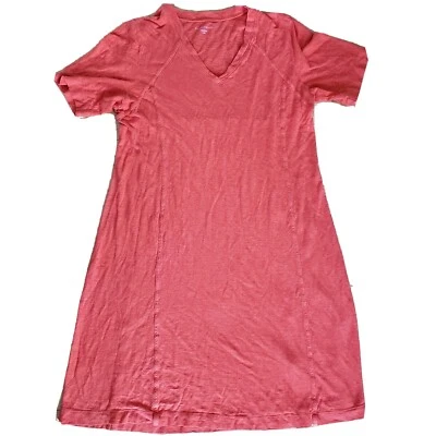 Eileen Fisher Dress M Orange Hemp Organic Cotton T-Shirt Sustainable Coastal - Image 1 of 4