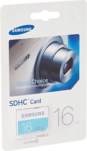 Samsung Memory 16 GB SDHC UHS-I Grade 1 Class 6 Memory Card without Adapter - Picture 1 of 3