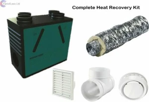 Brookvent Kit 93% Wärmerückgewinnung Ganzes Haus Absaugung Versorgung Ventilator Sommer By Pass - Bild 1 von 8