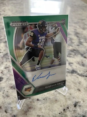 Elerson Smith 2021 Prizm Draft Picks GREEN ROOKIE AUTO RC #DPA-ELS Giants - Image 1 of 3