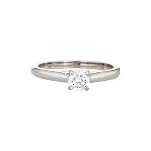 Cartier 0.30ct Diamond Engagement Ring Platinum Sz 5 Estate COA GIA Signed - Picture 1 of 7
