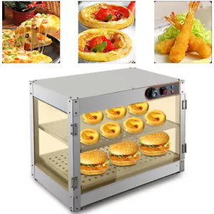 800W Kuchen Edelstahl Vitrine Warmhaltetheke 30-85°C Gewerblicher Speisenwärmer - Bild 1 von 14