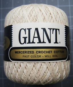 Giant Mercerized Crochet Cotton Ecru American Thread 550 Yards - Picture 1 of 2