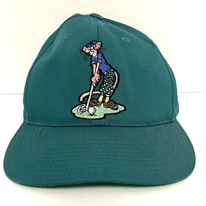 Pink Panther Golf Snapback Adjustable Hat / Cap - ANNCO - Vintage 90s - Foto 1 di 6
