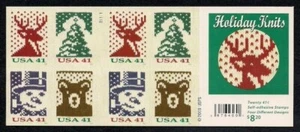 Holiday Knits Booklet Pane of Twenty 41 Cent Postage Stamps Scott 4210d - Picture 1 of 1