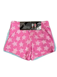 NEW Girls 2 Pack Pink Star/Blue MEMBERS MARK Active Shorts Size 14/16 - Picture 1 of 2