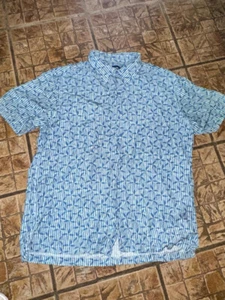Camisa para hombre Chaps calce clásico camisa con cuello abotonado grande usada en excelente estado - Imagen 1 de 4