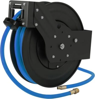 25ft Retractable Air Hose Reel 3/8" Dual Arm&Auto Rewind Reel for Compressor - Image 1 of 4