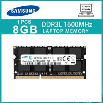 Samsung 8GB 4GB PC3L-12800S DDR3L 1600MHz 204Pin 1.35V Laptop Memoria RAM ITBK - Bild 1 von 4