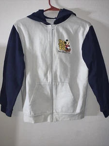 Disney Parks Walt Disney World Jacket Unisex Youth 12A Gray Full Zip Hooded* - Picture 1 of 9