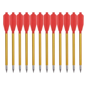 6.5" Aluminium Bolts Arrows Hunting Arrows for 50-80lbs Crossbow Red 12X - Picture 1 of 7