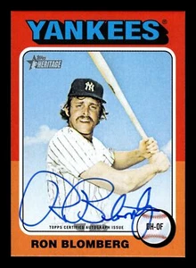 2024 Topps HERITAGE RON BLOMBERG REAL ONE AUTO YANKEES ROA-RB - Bild 1 von 2