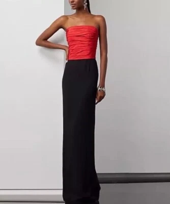 Новый без ценников $1690 Ralph Lauren коллекции Shaniya атласная спина креп черная юбка размер 6 - Изображение 1 из 4