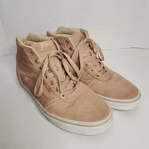 Vans Sk8-Hi Off The Wall Shoes Pink Gold High Top Skater Sneakers Womens Size 10 - Picture 1 of 10