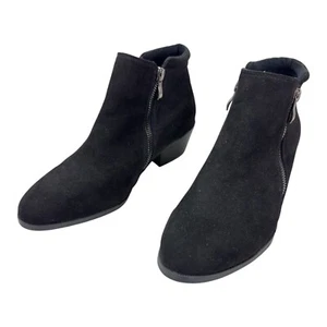 Apri by Italian Shoemaker Ginger1 Black Microfiber Ankle Boots Women’s 7.5M - Picture 1 of 17