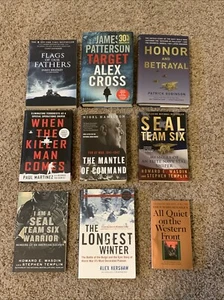 Military Book Lot! Seal Team 6, Snipers, WW2 Battle Of The Bulge Navy Seals Iwo - Bild 1 von 10