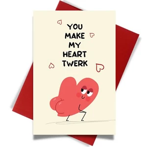 Tarjetas de San Valentín Cheerin para él | Tarjeta de aniversario traviesa | Regalos para él - Imagen 1 de 6