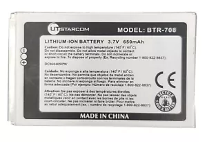 Battery For UTStarcom Audivox BTR-708 OEM Replacement Internal Part 3.7V 650mAh - Picture 1 of 12