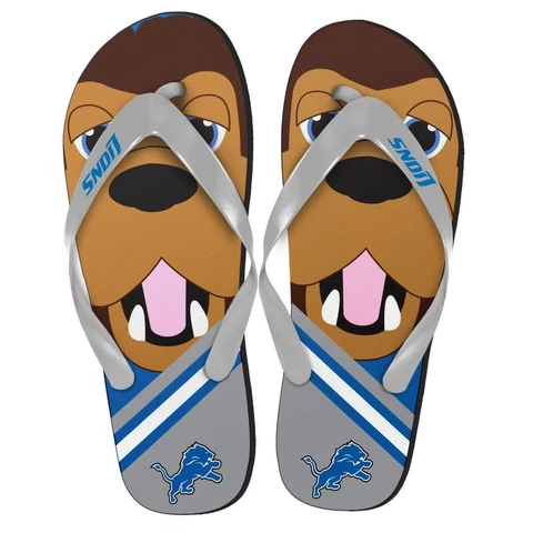 Detroit Lions NFL 8-16 Youth Mascot Flip Flops Cover