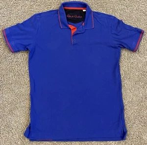 Camisa Polo Robert Graham Para Hombre Pequeña Azul Calce Clásico Manga Corta Preppy Adulto - Imagen 1 de 9