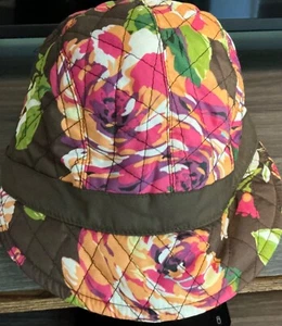 Vera Bradley Newsgirl Hat Cap English Rose Quilted Fleece - Picture 1 of 5
