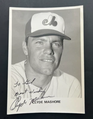 CLYDE MASHORE ~ Signed/Autographed 5x7 Promo Photo ~ Montreal Expos ~ No COA - Image 1 of 4