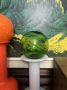 Vintage dänische große grüne Glaskugel Space Age Mcm Holmegaard Gulvase - Bild 1 von 5