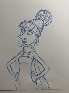 Despicable Me 2 Dibujo de Producción Original de Lucy por el Artista de Storyboard Frank F - Imagen 1 de 2