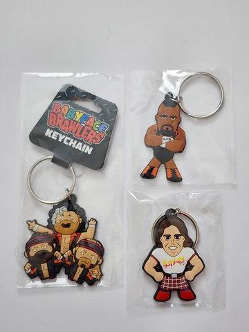 Pro Wrestling Crate Key Chain Lot Of 3 The Elite Taz Rowdy Roddy Piper Cover