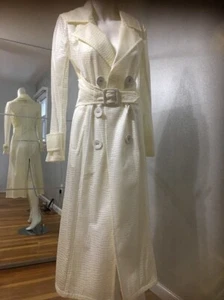 AUTH A.MOSS WOMEN BIEGE TRENCH COAT US 2 - Picture 1 of 10