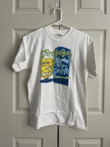 Vintage 2002 SpongeBob SquarePants Paramount Parks Youth Size XL (18-20) White - Picture 1 of 8