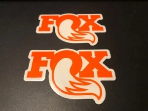 RACING STICKERS *Fox* Shocks Motocross Bike 2PC Sticker SET OFFROAD Racing JDM - Picture 1 of 2