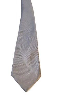 Corbata Geoffrey Beene Repp Gris 100% Seda Lujo Hombres Boda Negocios Todos los Días Foto 1 de 4