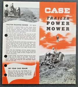 Case Trailer Power Mower Dealer Sales Brochure - 1950 - Picture 1 of 3