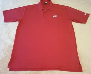 Under Armour loose polo shirt Short Sleeve Mens LARGE Red Wasatch Golf - Picture 1 of 5