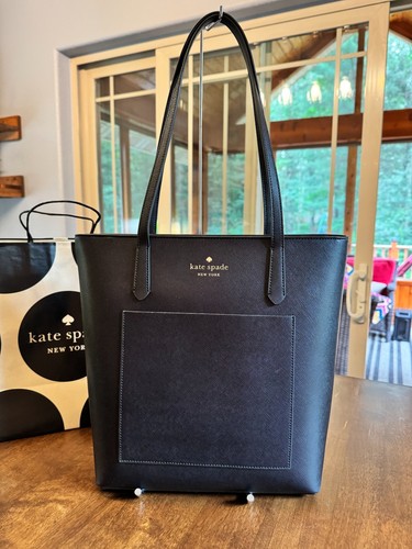 Borsa grande Kate Spade New York Daily nera Saffiano K8662 nuova con etichette $359 vendita al dettaglio