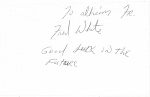SIGNED 3x5 INDEX CARD OF FRED WHITE (SPORTSCASTER)! GREAT AUTOGRAPH! - Picture 1 of 1