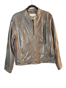 G.H. Bass & Company, Chaqueta de Cuero Sintético XL para Mujer, 0516 Marrón, Hecha en EE. UU. - Imagen 1 de 6