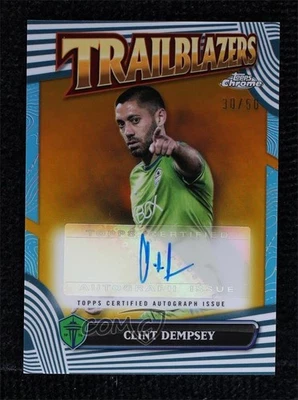 2024 Topps Chrome MLS Trailblazers Gold Refractor /50 Clint Dempsey #TA-CD Auto - Image 1 of 2