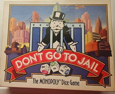 Don’t Go To Jail Monopoly Dice Game VINTAGE Complete 1991 Rare - Image 1 of 4